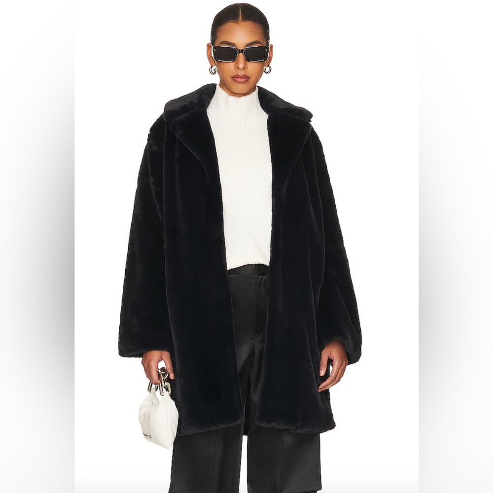 Black Faux Fur Coat